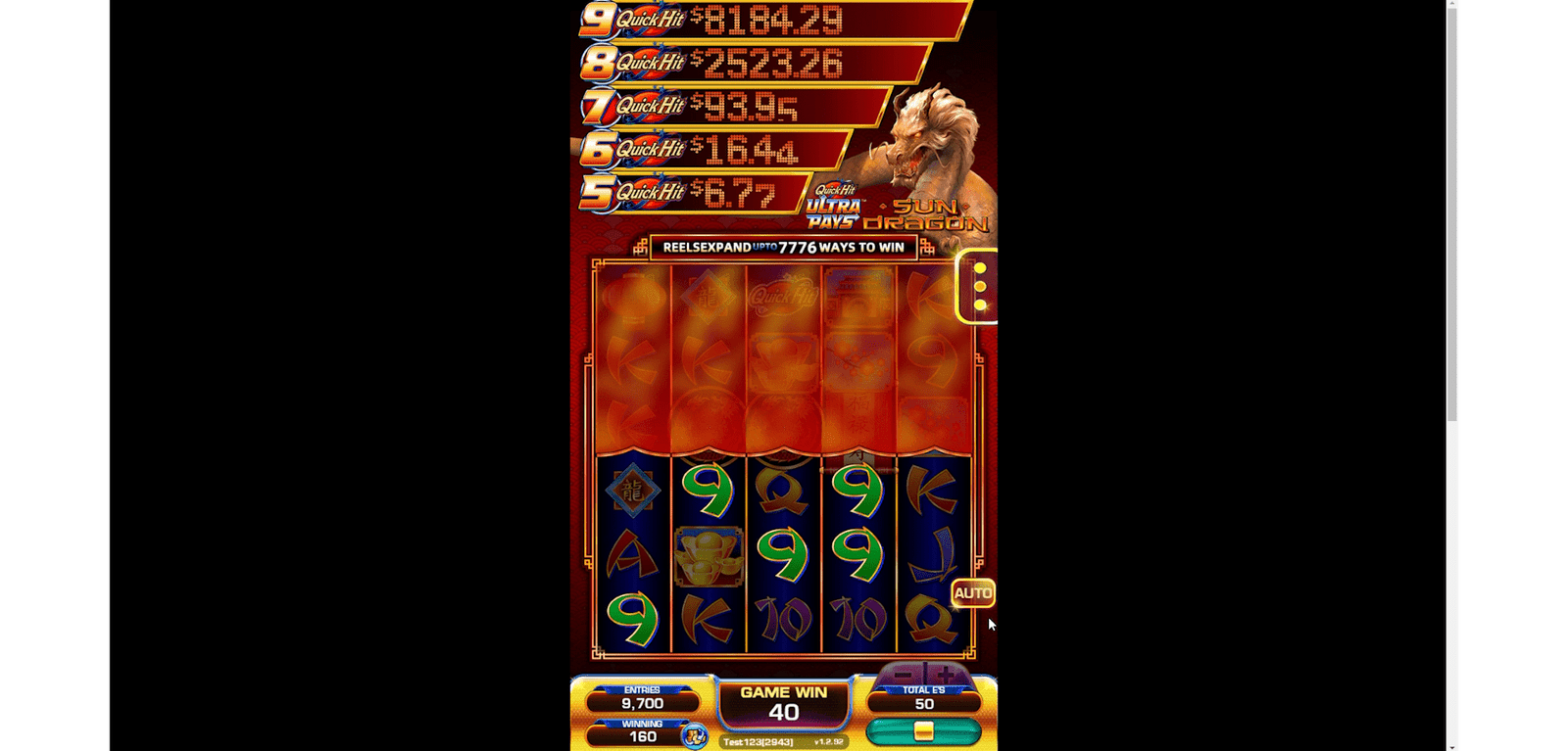 Quick Hit Ultra Pays Sun Dragon 7